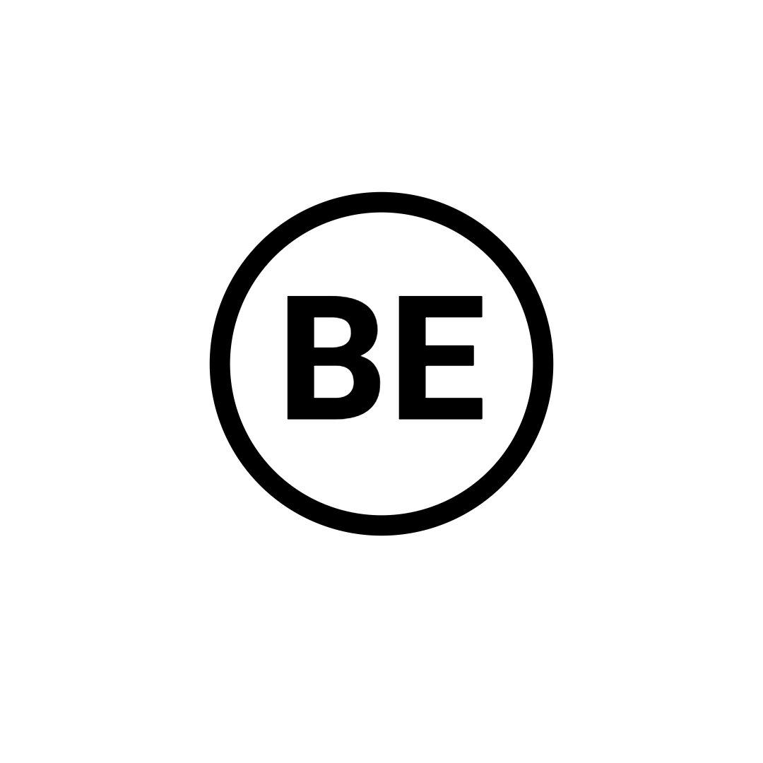 BE sticker